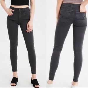 American Eagle Dark Gray Skinny Stretch Jeans
